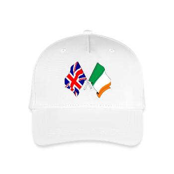 Flagge von England und Flagge von Irland - Kinder Bio Basecap - Weiß - Vorne