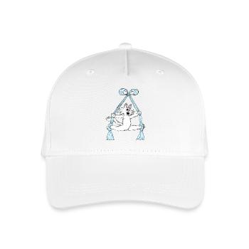 Aerial Cat Silks - Organic Kids’ Baseball Cap - white - Front