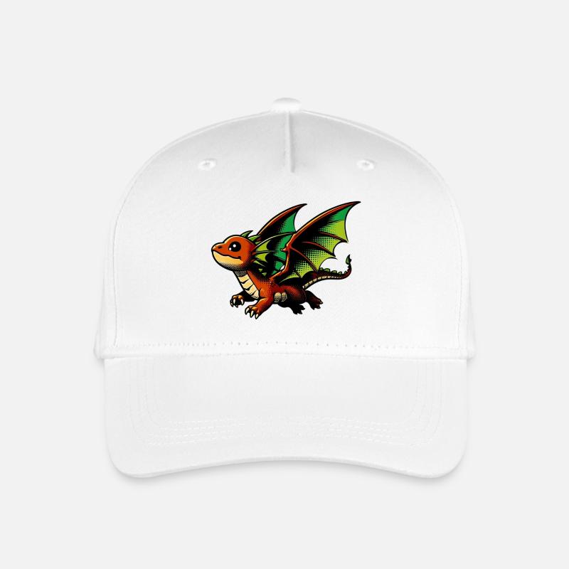 Drache - Kinder Bio Basecap - Weiß