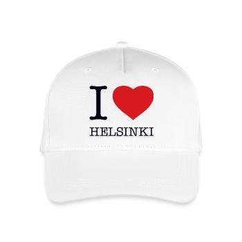 I LOVE HELSINKI Suomi Finland - Organic Kids’ Baseball Cap - white - Front