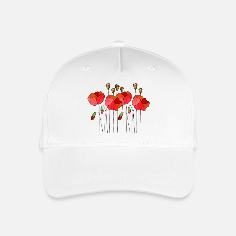 Blumen - Kinder Bio Basecap - Weiß