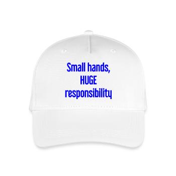 De petites mains, une énorme responsabilité disent les parents - Casquette de baseball bio Enfant - blanc - Devant