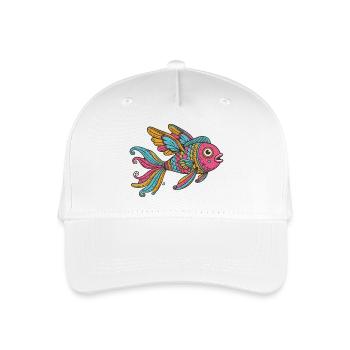 Fliegender Fisch - Kinder Bio Basecap - Weiß - Vorne