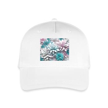 Paper flowers - Organic Kids’ Baseball Cap - white - Front