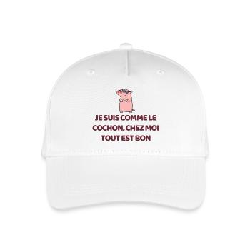 pig - Organic Kids’ Baseball Cap - white - Front