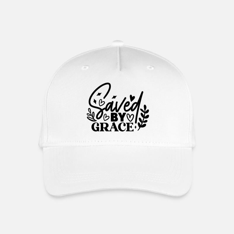 Saved By Grace - Kinder Bio Basecap - Weiß