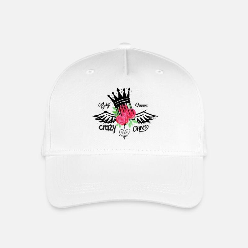 Verrückt vor Liebe – Rosen Graffiti Kunst Design - Kinder Bio Basecap - Weiß