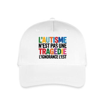 Autism is not a tragedy - Organic Kids’ Baseball Cap - white - Front