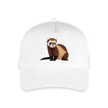 Schönes Frettchen für Tierfreunde - Kinder Bio Basecap - Weiß - Vorne