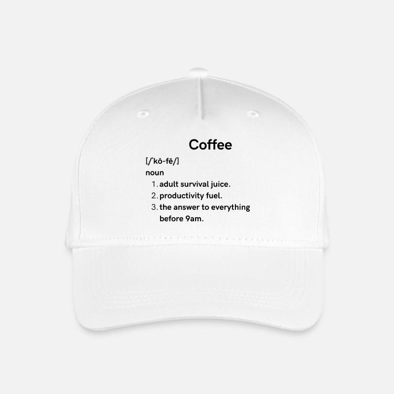 café - Casquette de baseball bio Enfant - blanc