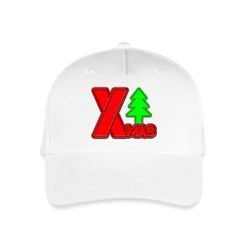 Frohe Weihnachtsbaum Schriftzug XMAS - Kinder Bio Basecap - Weiß - Vorne