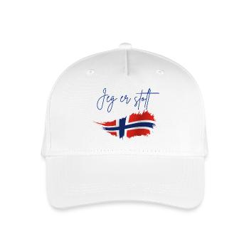 Norwegen - Kinder Bio Basecap - Weiß - Vorne