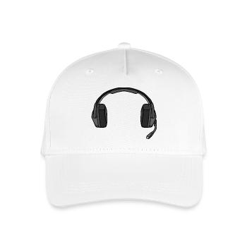 Kopfhörer mit Mikrofon - Kinder Bio Basecap - Weiß - Vorne