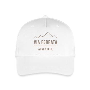 Abenteuer Klettersteig - Kinder Bio Basecap - Weiß - Vorne