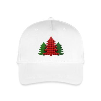 Plaid Tree Christmas Trees Christmas Tree - Organic Kids’ Baseball Cap - white - Front