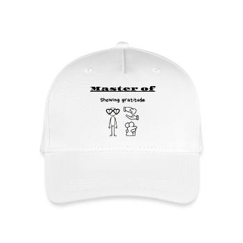 Master of Showing gratitude - Organic Kids’ Baseball Cap - white - Front