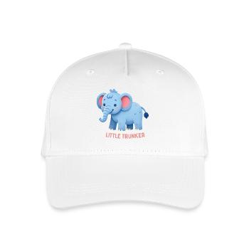 Rosa Ohr-Elefant - Kinder Bio Basecap - Weiß - Vorne