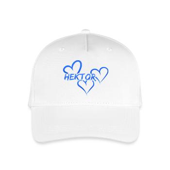 Hector comme prénom - Casquette de baseball bio Enfant - blanc - Devant