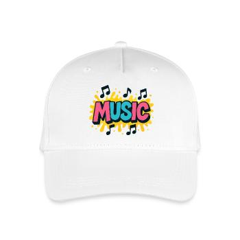 Colorful Music Pop Music Notes - Organic Kids’ Baseball Cap - white - Front