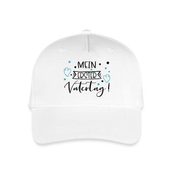Mein erster Vatertag - Kinder Bio Basecap - Weiß - Vorne