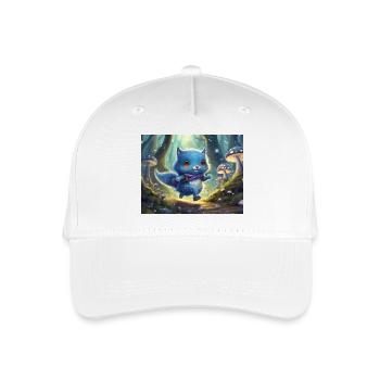 Aventure du chaton de la Forêt Bleue - Casquette de baseball bio Enfant - blanc - Devant