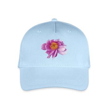 Peony_Dancing_in_Wind - Organic Kids’ Baseball Cap - light blue - Front
