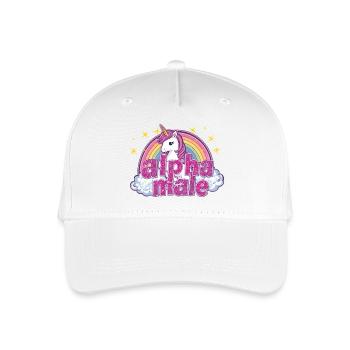 alphaMaleUnicorn - Kinder Bio Basecap - Weiß - Vorne