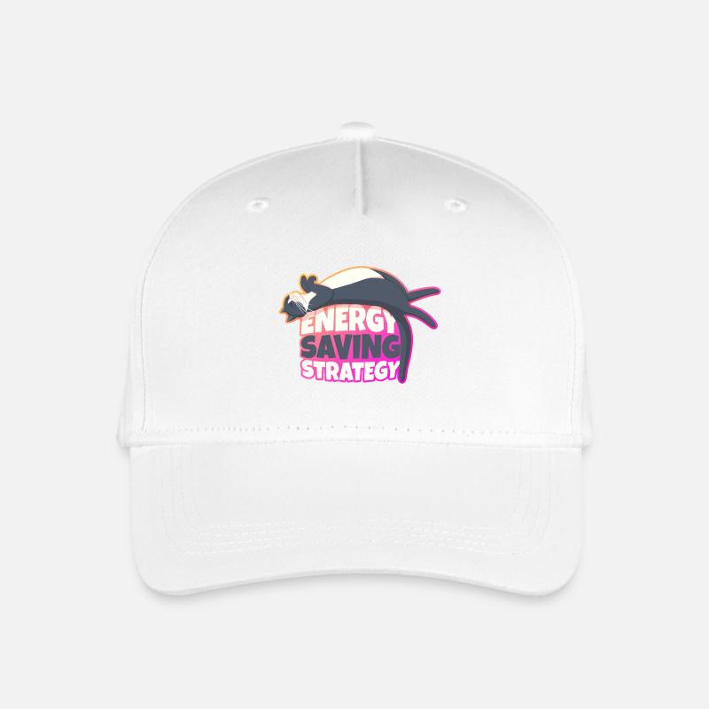 Energy Saving Strategy Cat - Organic Kids’ Baseball Cap - white