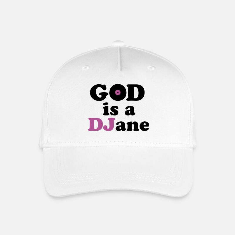 God is a DJane - Kinder Bio Basecap - Weiß