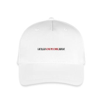 Eat Sleep Honeymooning Repeat Flitterwochen - Kinder Bio Basecap - Weiß - Vorne