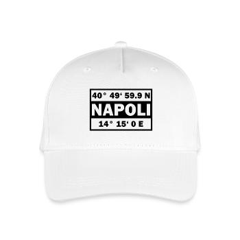 Napoli Koordinaten Stadt Italien Neapel - Kinder Bio Basecap - Weiß - Vorne