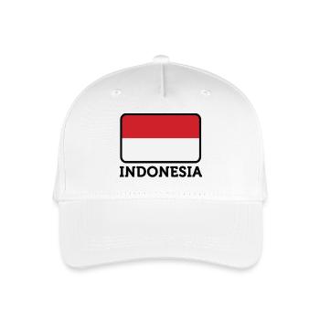 National flag of Indonesia - Organic Kids’ Baseball Cap - white - Front