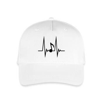 Music Note Pulse - Kinder Bio Basecap - Weiß - Vorne