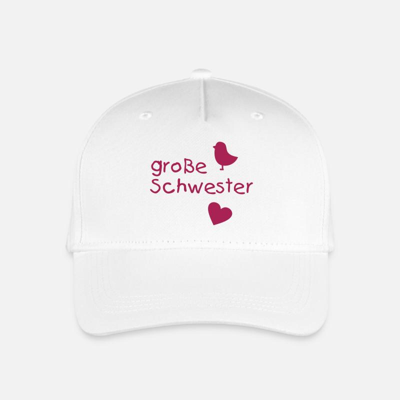 Große Schwester - Kinder Bio Basecap - Weiß