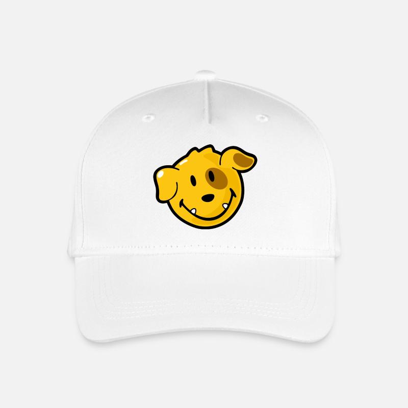 Smiley Dog - Kinder Bio Basecap - Weiß
