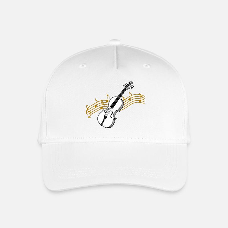 Geige mit Noten / Geige - Kinder Bio Basecap - Weiß