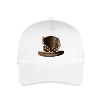 Cylindre Steampunk au look antique avec engrenages - Casquette de baseball bio Enfant - blanc - Devant