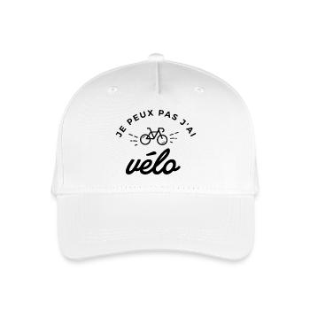 Je peux pas j'ai vélo - Casquette de baseball bio Enfant - blanc - Devant