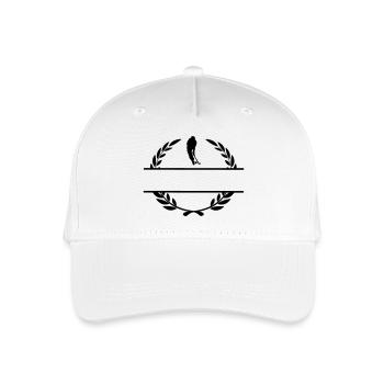 Hockeylord im Lorbeerkranz-Monogramm - Kinder Bio Basecap - Weiß - Vorne