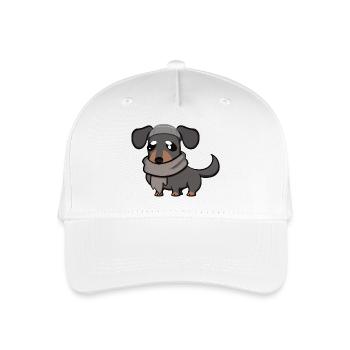 Dachshund grey - Organic Kids’ Baseball Cap - white - Front
