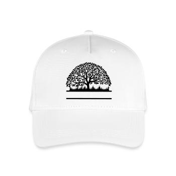 Tree banner - Organic Kids’ Baseball Cap - white - Front