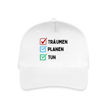 Dream Plan Do Checklist Design Black White - Organic Kids’ Baseball Cap - white - Front