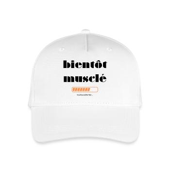 Bald muskulös - Kinder Bio Basecap - Weiß - Vorne