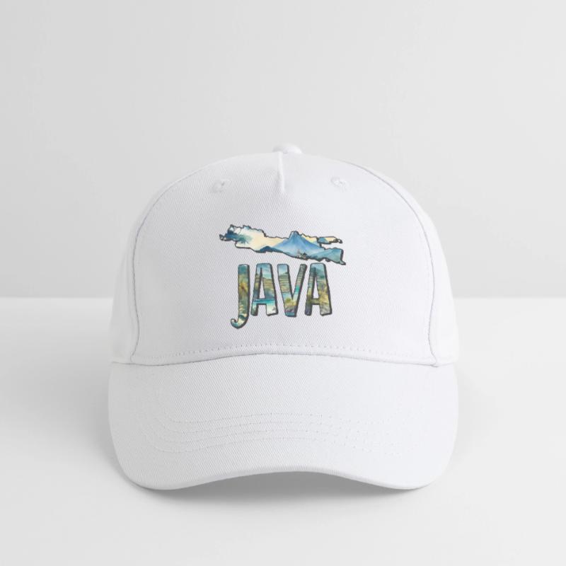 Watercolor Map Java Organic Kids’ Baseball Cap