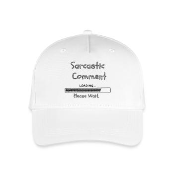 Sarcastic comment loading please wait - Organic Kids’ Baseball Cap - white - Front