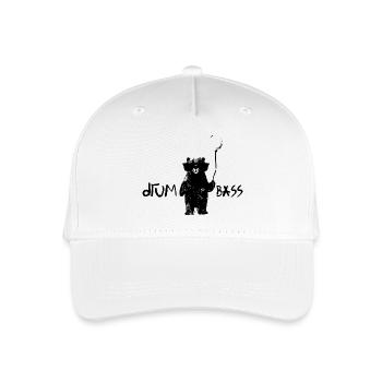 Drum and Bass Teddy – Cool Design for Kids - Organic Kids’ Baseball Cap - white - Front