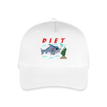 Lustige Diät Cartoon Hai Humor Sarkastisches Design - Kinder Bio Basecap - Weiß - Vorne