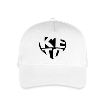 KETO Ketose Herz - Kinder Bio Basecap - Weiß - Vorne