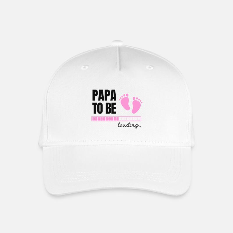 Papa to be - girl - Kinder Bio Basecap - Weiß