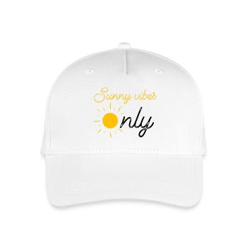 Nur sonnige Tage, Sommerferien - Kinder Bio Basecap - Weiß - Vorne